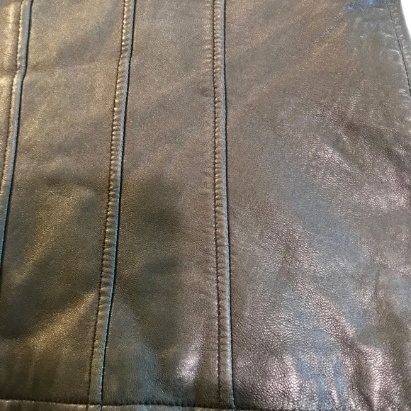 Black leather women’s vintage Gallery coat - Picture 7 of 7